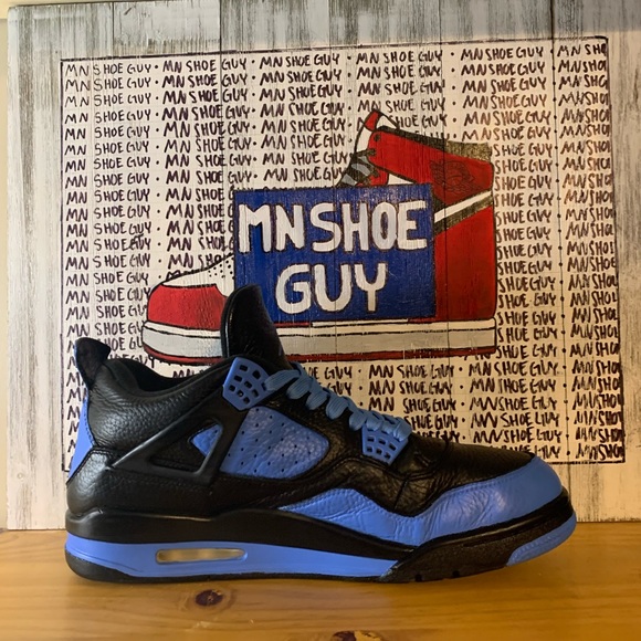 Custom Jordan 4 “University Blue/Black” men’s size 12.5 - Picture 4 of 6